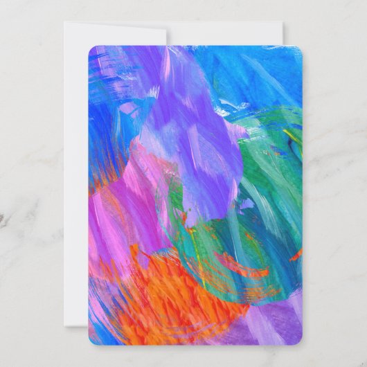 Verf Abstract lijst voor met verjaardagsballonnen Kaart (Achterkant)