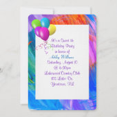 Verf Abstract lijst voor met verjaardagsballonnen Kaart (Voorkant)