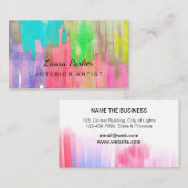 Verf Abstracte moderne, minimale Waterverf artiest Visitekaartje (Voorkant / Achterkant)