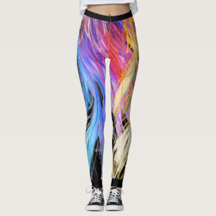 Verf-achtig ontwerp op cute strakke passing leggings