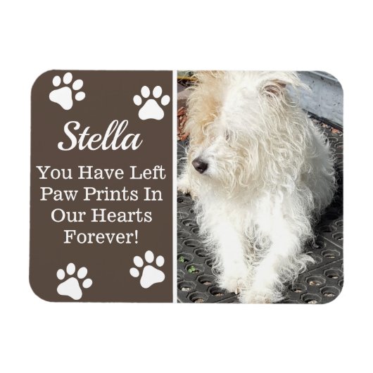 Verf afdrukken in ons hart, verlies van huisdier magneet (Horizontaal)