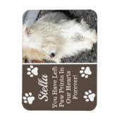 Verf afdrukken in ons hart, verlies van huisdier magneet (Verticaal)