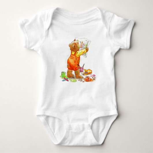 Verf baby Beer Romper (Voorkant)