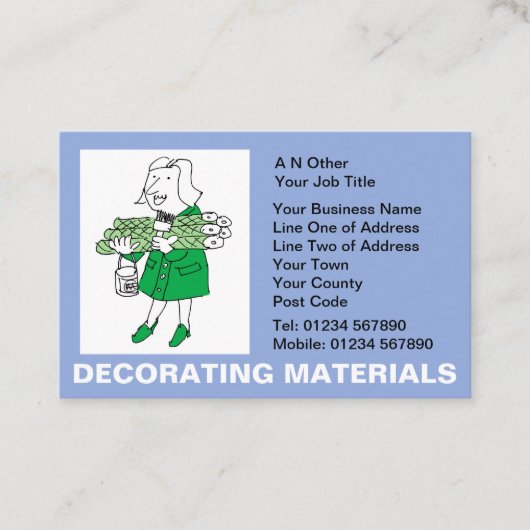 Verf & Behang Decoreren Materialen Visitekaartje (Voorkant)