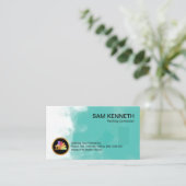 Verf Blokken Splatter schilderen Visitekaartje (Staand voorkant)