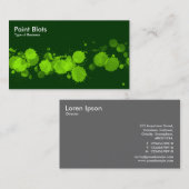 Verf Blots - Chartreuse op Dk Green Visitekaartje (Voorkant / Achterkant)