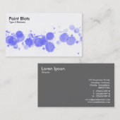 Verf Blots - Elektrisch blauw Visitekaartje (Voorkant / Achterkant)