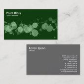 Verf Blots - Faded groen op Dk Green Visitekaartje (Voorkant / Achterkant)