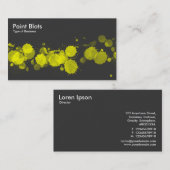 Verf Blots - Geel op Dk Grey Visitekaartje (Voorkant / Achterkant)