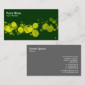 Verf Blots - Geel op Dk Groen Visitekaartje (Voorkant / Achterkant)