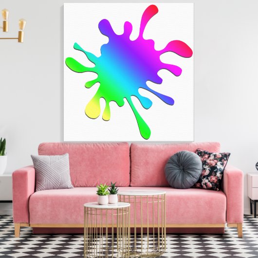 Verf Blotter Canvas Afdruk (Insitu (Woonkamer))