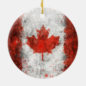 Verf Canadese vlag op Splatter Keramisch Ornament (Achterkant)