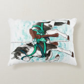 Verf Carrousel Paard Kussen (Voorkant)