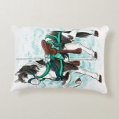 Verf Carrousel Paard Kussen (Achterkant)