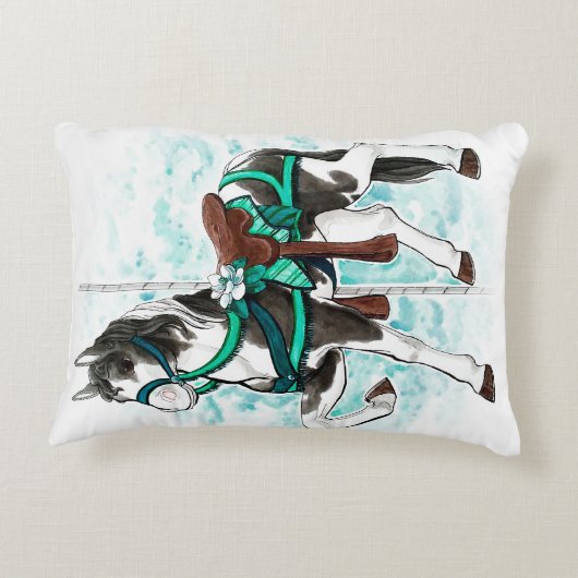 Verf Carrousel Paard Kussen (Achterkant)