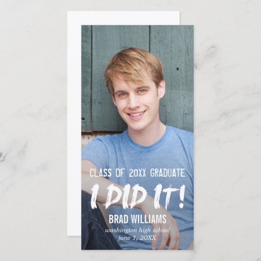 Verf de aankondiging van het Afstuderen van de sta (Voorkant / Achterkant)