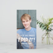 Verf de aankondiging van het Afstuderen van de sta (Staand voorkant)