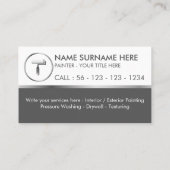 Verf de Grijze Cirkel van de Roller Eenvoudig Visitekaartje (Achterkant)