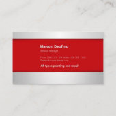 Verf de malplaatjes van de bedrijfskaart visitekaartje (Achterkant)