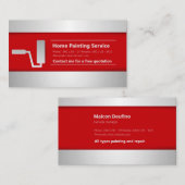 Verf de malplaatjes van de bedrijfskaart visitekaartje (Voorkant / Achterkant)