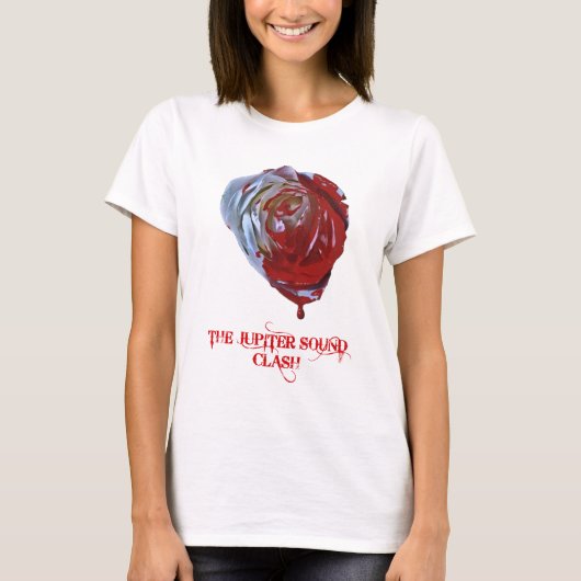Verf de Rozen rode vrouwen T-shirt (Voorkant)