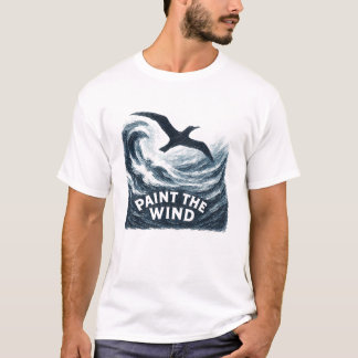 Verf De Wind Stormachtig Borstel Vogel T-Shirt