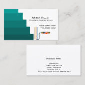 Verf donkergroene tinten visitekaartje (Voorkant / Achterkant)