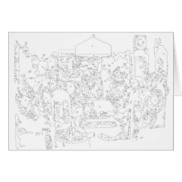 Verf door aantallen: Honden die de Kaart van de po