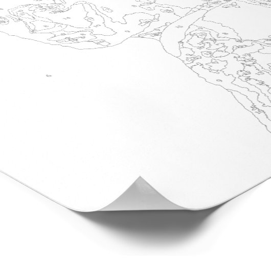 Verf door cijfers: Meisje met parel Poster (Hoek)