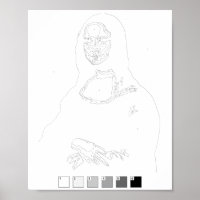 Verf door cijfers: Mona Lisa