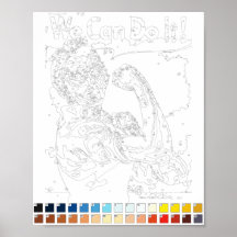 Verf door cijfers: Rosie het Poster van de Riveter