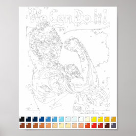 Verf door cijfers: Rosie het Poster van de Riveter