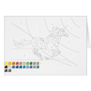 Verf door de Kaart van Nummers: Paarden