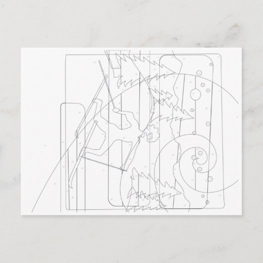 Verf door het Briefkaart van het Aantal (Voorkant)