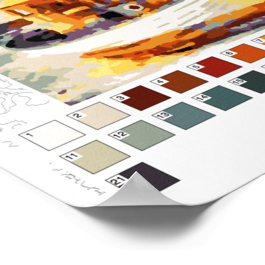 Verf door het Poster van Aantallen (overzicht hier (Hoek)