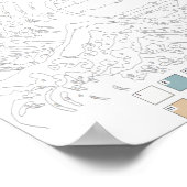 Verf door Numbers Post: De Grote Golf van Kanagawa Poster (Hoek)