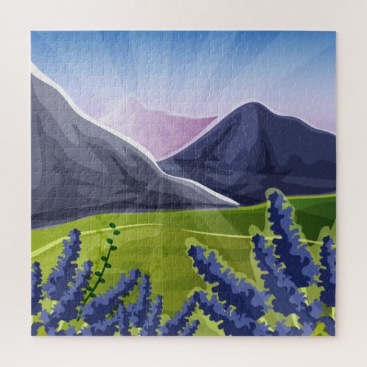 Verf door Nummers Stijlkunst | zon- en paarse bloe Legpuzzel (Verticaal)