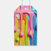 Verf Drip Kleurrijke Custom Cadeaulabel (Voorkant)