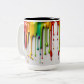 Verf Drip Twee-Tons Keramische Mok (Voorkant links)