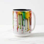 Verf Drip Two-Tone Keramische Mok (Voorkant rechts)