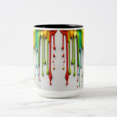 Verf Drip Two-Tone Keramische Mok (Center)