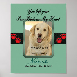 Verf Drukken op mijn hart - Mint Green Poster