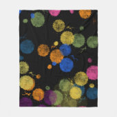Verf druppels fleece deken (Voorkant)