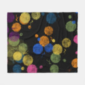 Verf druppels fleece deken (Voorkant (Horizontaal))