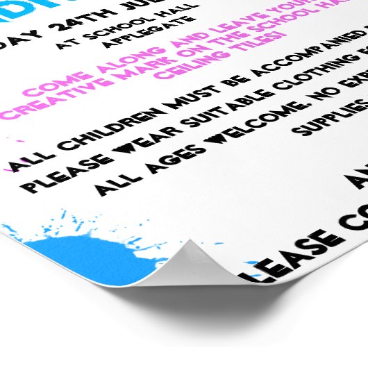 Verf een tegel fundraiser PTA PTO Poster (Hoek)