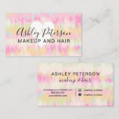 Verf eenhoornregenbooghartmake-up en haar visitekaartje (Voorkant / Achterkant)