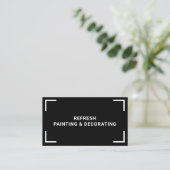 Verf en decorator Modern Simple Black Visitekaartje (Staand voorkant)