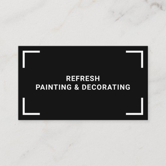 Verf en decorator Modern Simple Black Visitekaartje (Voorkant)