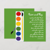 Verf en penselen kaart (Voorkant / Achterkant)