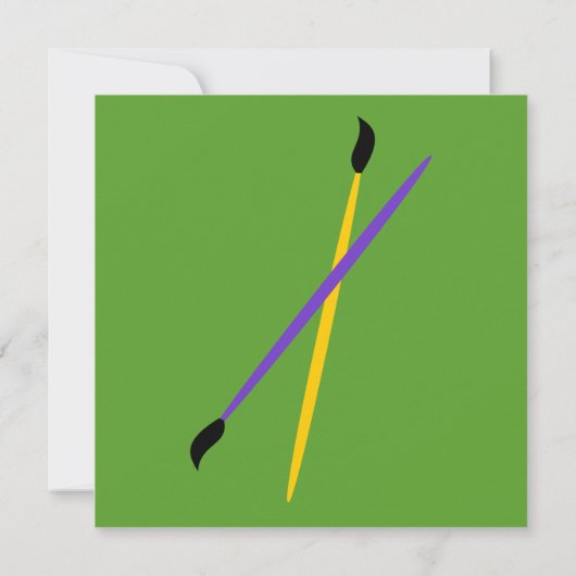 Verf en penselen kaart (Achterkant)